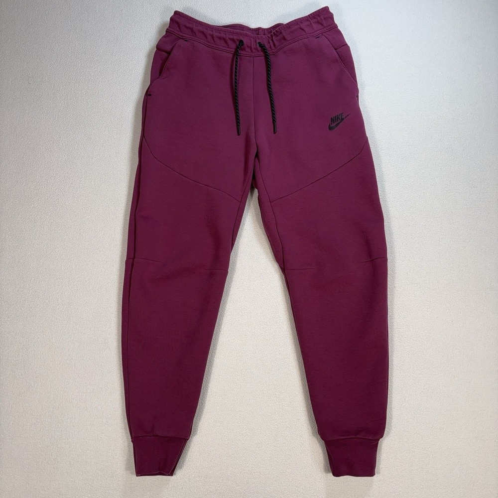 Nike Tech Fleece Joggers Men's S Rosewood Tapered Drawstring Pocket Sweatpants